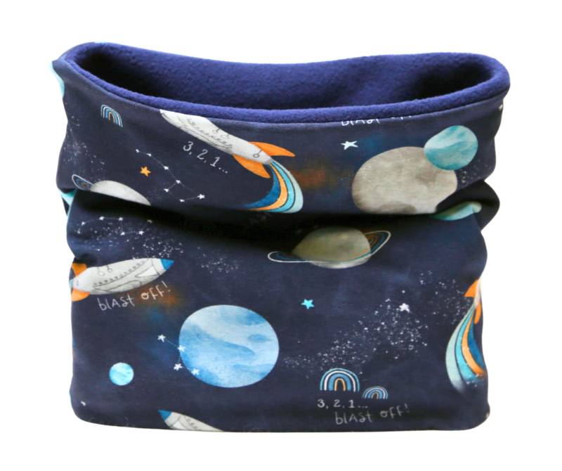 Space Walk Halswärmer - Stretch Baumwolljersey Herbst, Winterschal Für Kinder Und Erwachsene Oeko-Tex Handmade Czechia von CloudLoomCo
