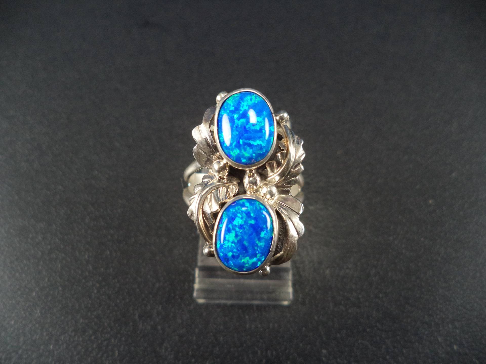 Vintage Sterling Silber Opal Ring - Größe 17.5 Mm von CloudcroftTrading