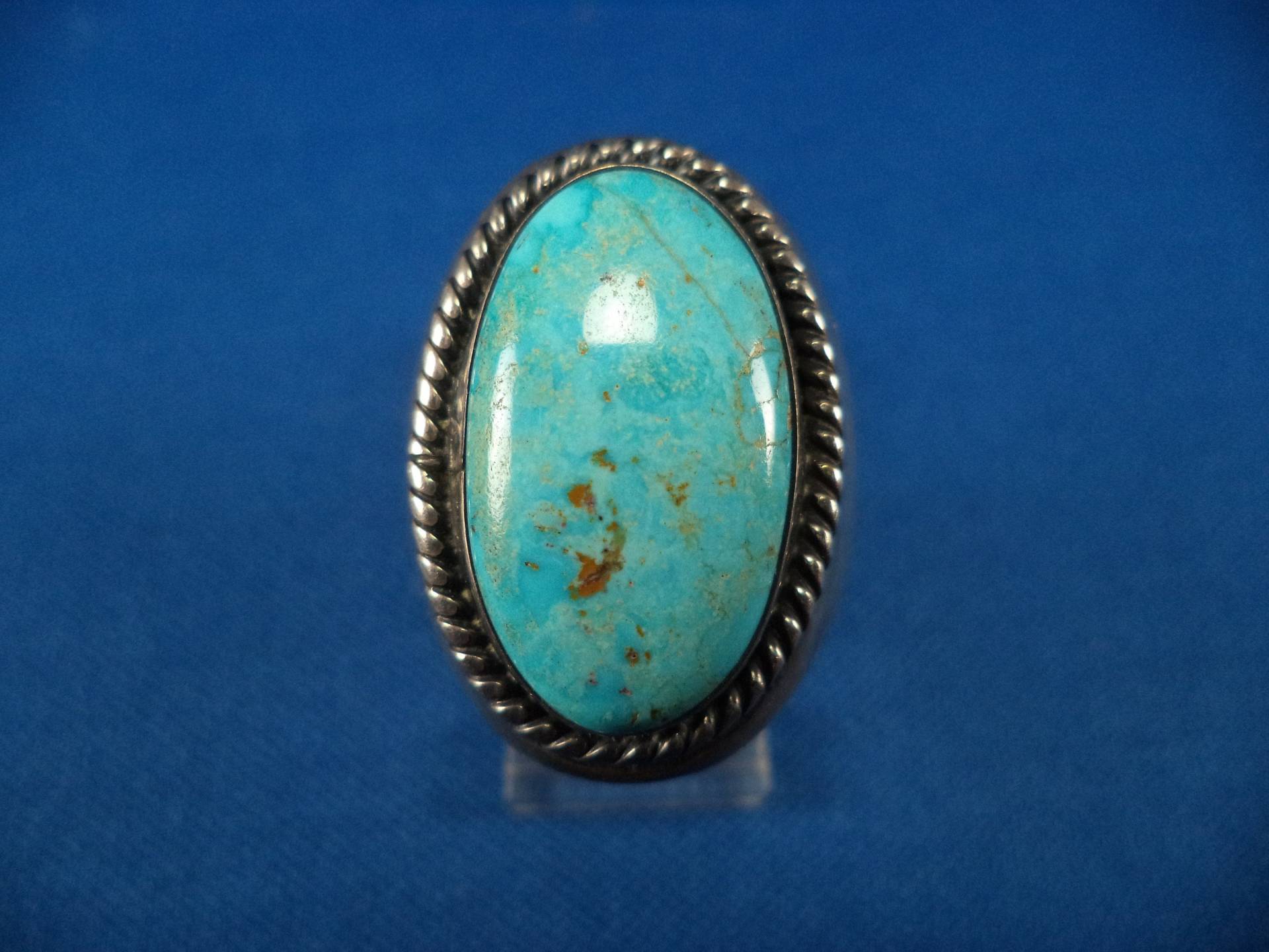 Vintage Sterling Silber Türkis Ring - 24.4 Gramm von CloudcroftTrading