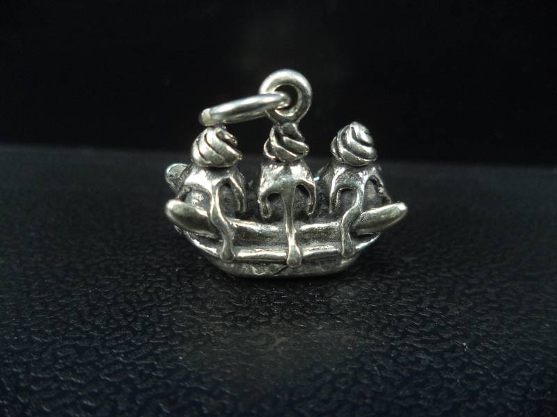 sterling Silber Banana Split Anhänger Für Charm Armband von CloudcroftTrading