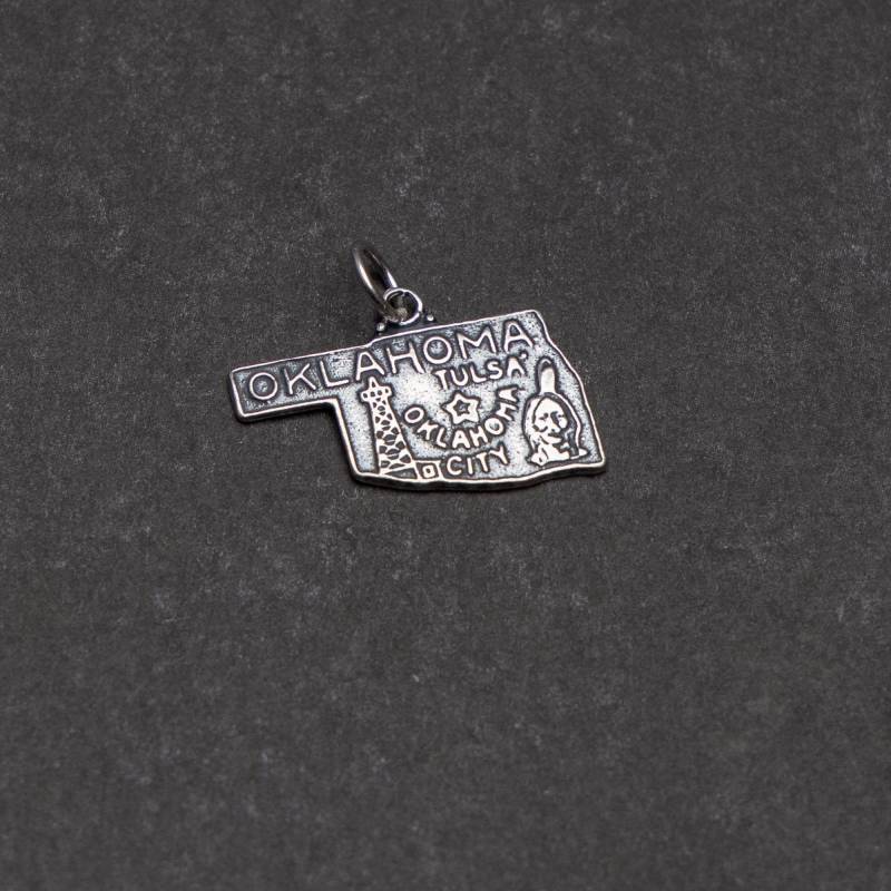 sterling Silber Bundesstaat Oklahoma Anhänger Für Bettelarmband sterling Silber Bundesstaat Oklahoma Anhänger Für Bettelarmband von CloudcroftTrading