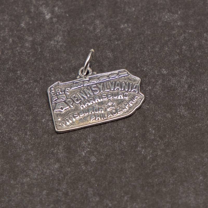 sterling Silber Bundesstaat Pennsylvania Anhänger Für Charm Armband sterling Silber Bundesstaat Pennsylvania Anhänger Für Charm Armband von CloudcroftTrading