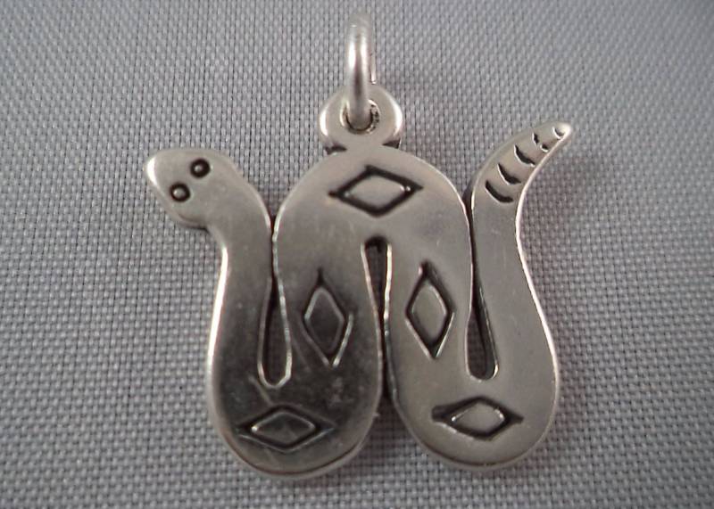 sterling Silber Südwesten Schlange Anhänger Für Armband Oder Kette sterling Silber Südwesten Schlange Anhänger Für Armband Oder Kette von CloudcroftTrading