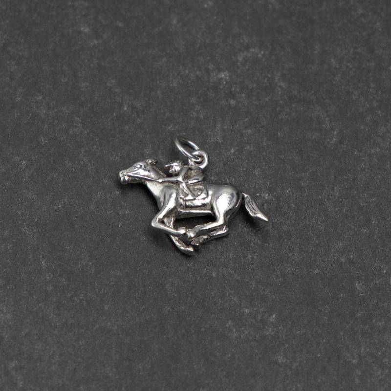 sterling Silver 3D Pferd Mit Jockey Anhänger Für Bettelarmband sterling Silver 3D Pferd Mit Jockey Anhänger Für Bettelarmband von CloudcroftTrading