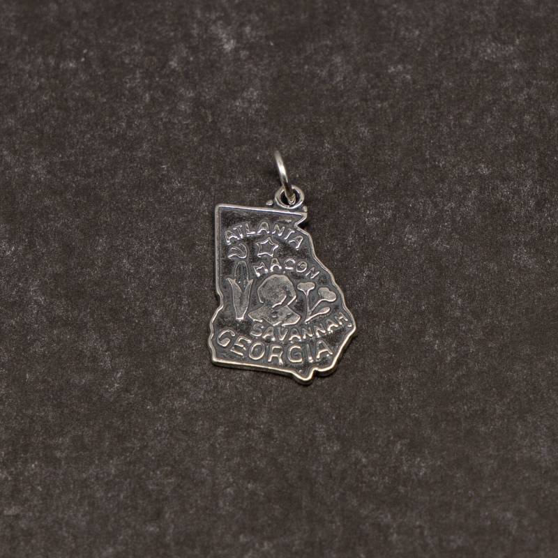 sterling Silver Bundesstaat Georgia Anhänger Für Armband Oder Halskette sterling Silver Bundesstaat Georgia Anhänger Für Armband Oder Halskette von CloudcroftTrading