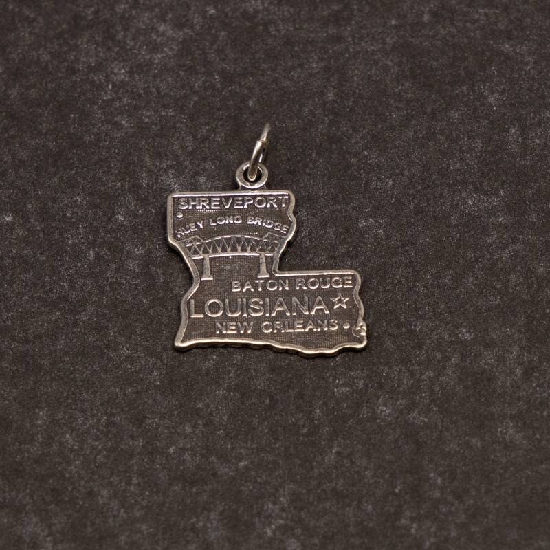 sterling Silver Bundesstaat Louisiana Anhänger Für Armband Oder Halskette sterling Silver Bundesstaat Louisiana Anhänger Für Armband Oder Halskette von CloudcroftTrading