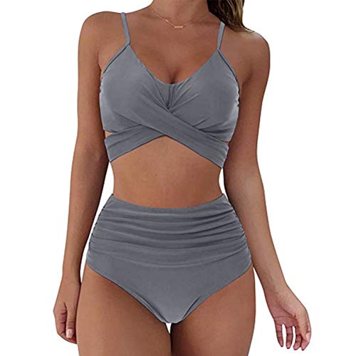 Cloudsemi Bikini Damen Set Push Up Geteilter Badeanzug V Ausschnitt Blumenmuster Zweiteiliger Badeanzug Swimsuit von Cloudsemi