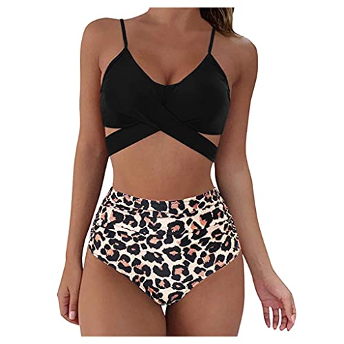 Cloudsemi Bikini Damen Set Push Up Geteilter Badeanzug V Ausschnitt Blumenmuster Zweiteiliger Badeanzug Swimsuit von Cloudsemi