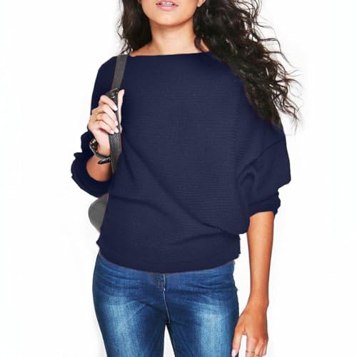 Strickpullover Damen Langarmshirt Herbst Winter Pullover Casual Lose Oberteile Shirts Tops von Cloudsemi