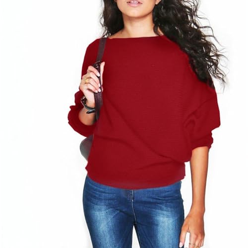 Strickpullover Damen Langarmshirt Herbst Winter Pullover Casual Lose Oberteile Shirts Tops von Cloudsemi