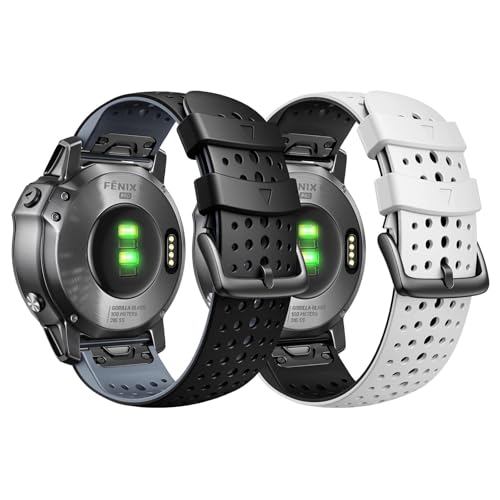 Clouism 2 Stück 26 mm Silikon-Uhrenarmband für Fenix 5X Fenix 7X Fenix 6X/6X Pro/ 5X Plus/Tactix 7 Pro/Enduro 2 Clouism 2 Stück 26 mm Silikon-Uhrenarmband für Fenix 5X Fenix 7X Fenix 6X/6X Pro/ 5X Plus/Tactix 7 Pro/Enduro 2 von Clouism
