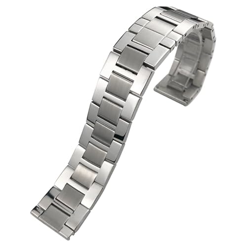 Clouism 20 mm feines Edelstahl-Armband, für Cartier Tank Solo Santos Armbänder Herren Damen, solides Uhrenarmband-Zubehör(21mm) von Clouism