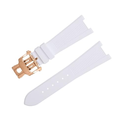 Clouism Für Patek Philippe Strap Für Nautilus Armband 5711/5712 Original Interface Armband Zubehör FKM Fluororubber Uhrenarmbänder(White 2) von Clouism