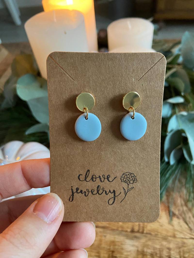 18K Echt Vergoldete Ohrstecker Mit Polymer Clay, Handmade, Nickelfrei, Classy Minimalistisch Und Schick 18K Echt Vergoldete Ohrstecker Mit Polymer Clay, Handmade, Nickelfrei, Classy Minimalistisch Und Schick von CloveJewelryDesigns
