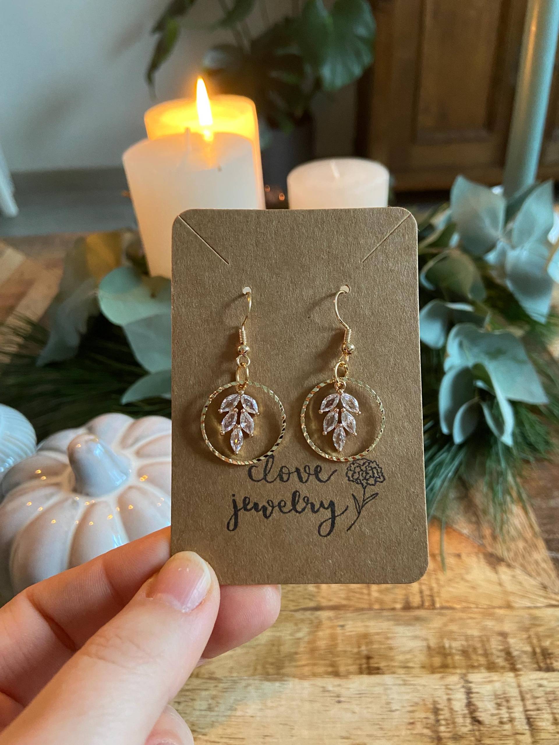 18K Echt Vergoldete Runde Ohrringe, Ohrhänger, Nickelfrei von CloveJewelryDesigns