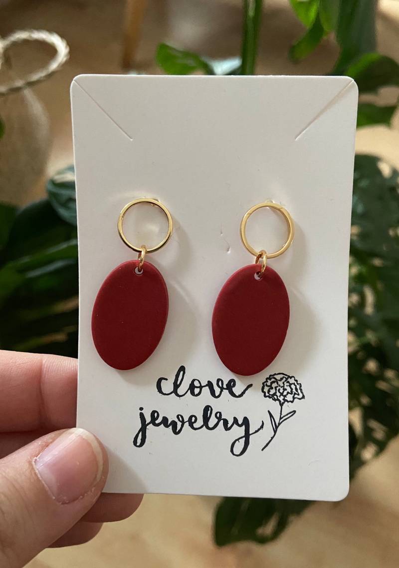 Polymer Clay Ohrringe Mit Echt Vergoldetem Stecker, Handmade, Nickelfrei Polymer Clay Ohrringe Mit Echt Vergoldetem Stecker, Handmade, Nickelfrei von CloveJewelryDesigns