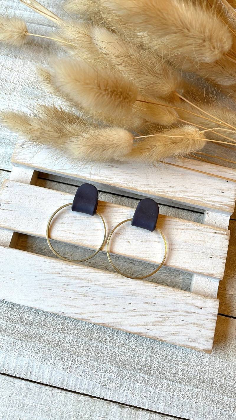 Ton Ohrringe | Messing Hoop Statement Boho von CloverandCoast