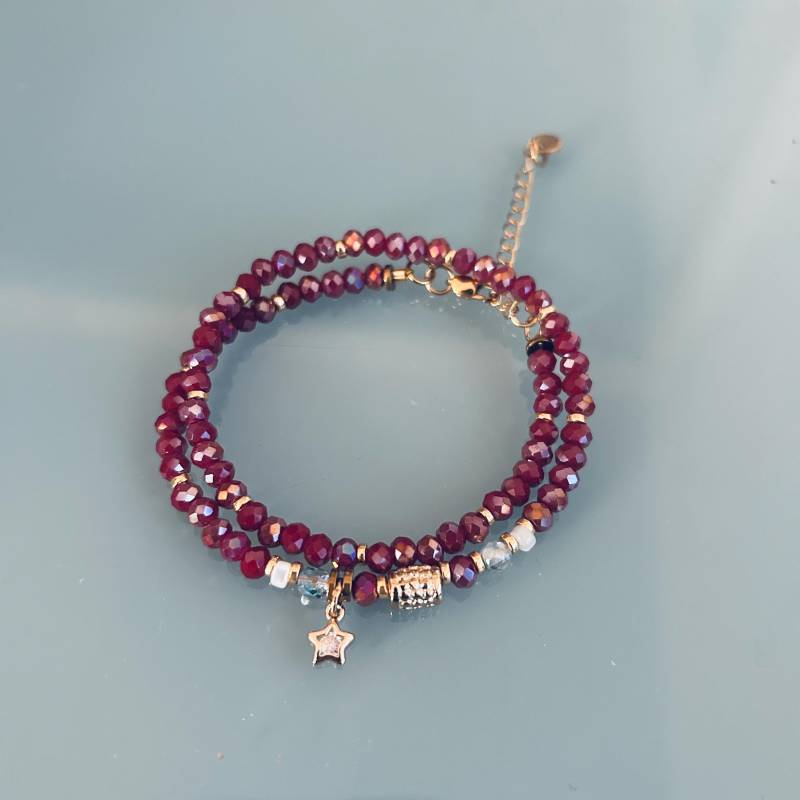 Manschettenarmband Mit Nachtblauen Perlen Und Swarovski-steinen Umwandelbar in Eine Halskette, Damen Multirang Perlenarmband von CloversBijoux