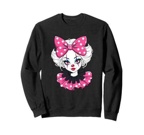 Clown Girlfriend Clowns Gesicht Zirkus Mädchen Kostüm Sweatshirt von Clown Frauen Makeup Zirkus Spaß