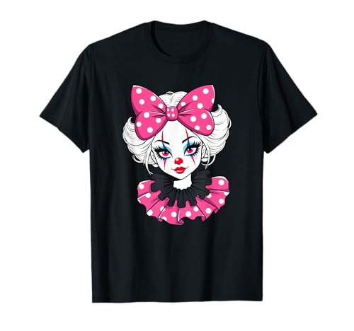 Clown Girlfriend Clowns Gesicht Zirkus Mädchen Kostüm T-Shirt von Clown Frauen Makeup Zirkus Spaß