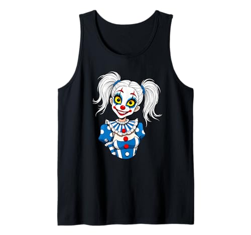 Clowngirl Girlfriend Clown Gesicht Zirkus Mädchen Kostüm Tank Top von Clown Frauen Makeup Zirkus Spaß