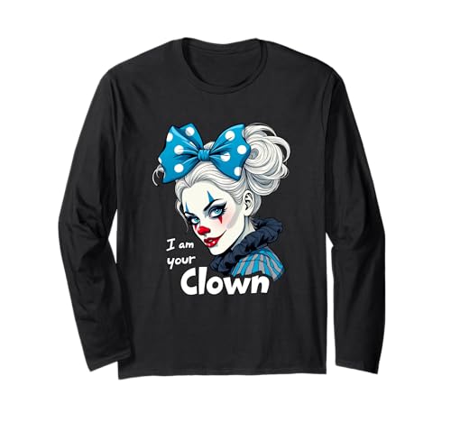 I Am Your Clown Girlfriend Clowngirl Gesicht Zirkus Mädchen Langarmshirt von Clown Frauen Makeup Zirkus Spaß