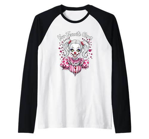 Your Favorite Clown Girlfriend Clowngirl Zirkus Mädchen Raglan von Clown Frauen Makeup Zirkus Spaß