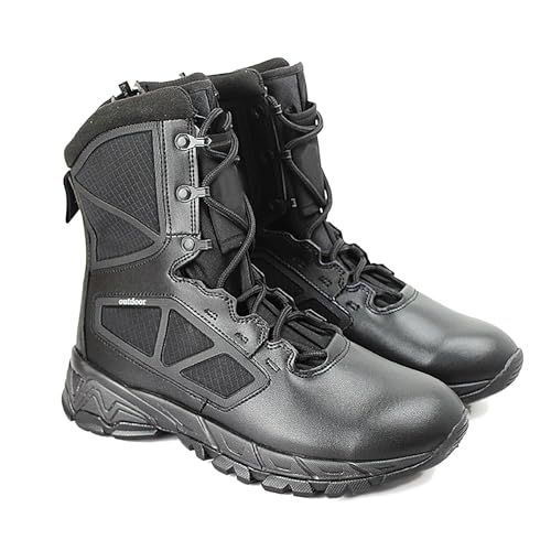 CluCluC SNAKE Ultraleichte Polizeistiefel, YKK-Reißverschluss, Klettverschluss, rutschfeste Sohle, 3D-elastische PU-Einlegesohle, Größe 37-48, Membran, 46 EU CluCluC SNAKE Ultraleichte Polizeistiefel, YKK-Reißverschluss, Klettverschluss, rutschfeste Sohle, 3D-elastische PU-Einlegesohle, Größe 37-48, Membran, 46 EU von CluCluC