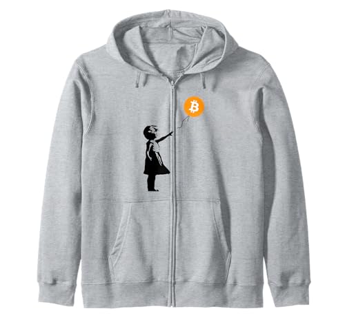 Bitcoin-Mädchen mit Ballon Kapuzenjacke Bitcoin-Mädchen mit Ballon Kapuzenjacke von Club 21