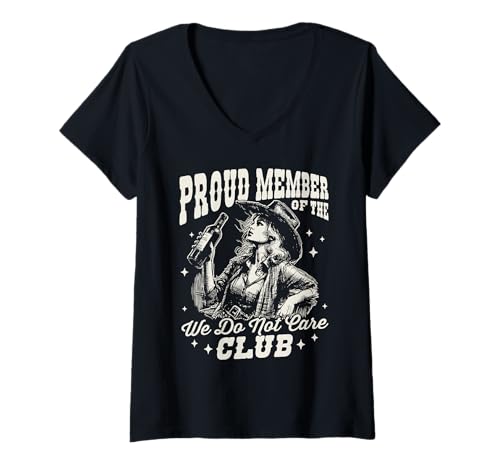 Damen WDNC - Club Cowgirl Whiskey ist Uns egal T-Shirt mit V-Ausschnitt Damen WDNC - Club Cowgirl Whiskey ist Uns egal T-Shirt mit V-Ausschnitt von Club Cowgirl Co