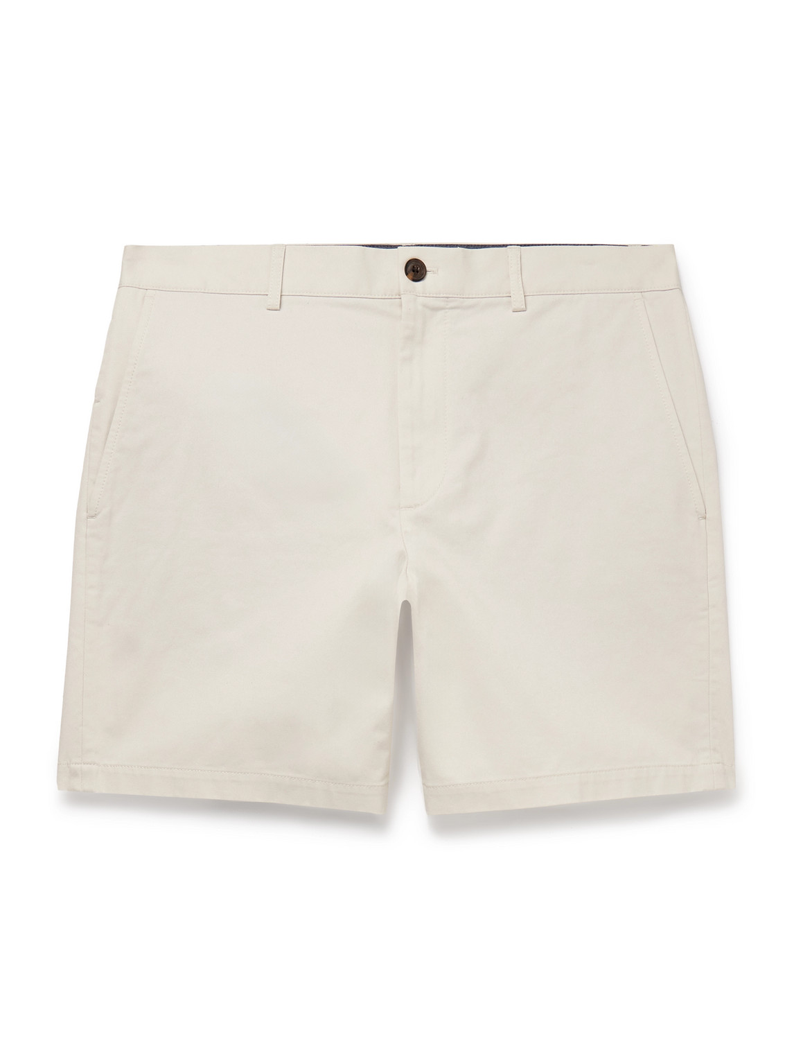 Club Monaco - Baxter Slim-Fit Cotton-Blend Twill Shorts - Men - Neutrals - UK/US 34 von Club Monaco