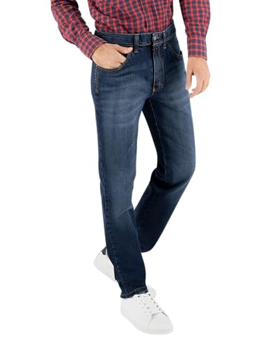 Club of Comfort - Herren Hose Henry 6516 - blau (gewaschen) Größe: 34/32 von Club of Comfort