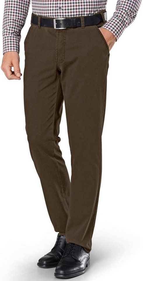 Club of Comfort Stoffhose CLUB OF COMFORT High Stretch Baumwoll-Hose braun Garvey Flat-Front von Club of Comfort