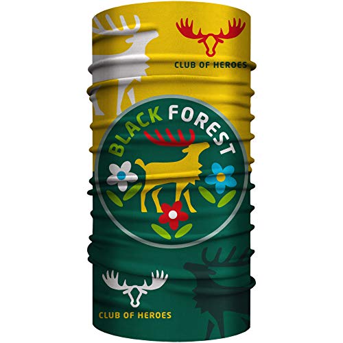 Club of Heroes / Schwarzwald Bandana, nahtloses Multifunktionstuch aus weicher Mikrofaser/atmungsaktiv Schlauchschal Halstuch/Hirsch Geweih Black-Forest Wald Naturpark Wandern Schwarzwälder von Club of Heroes