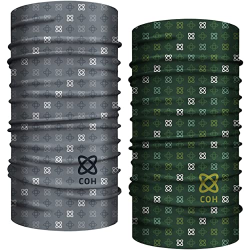 Club of Heroes 2er-Set Sport Bandana, nahtloses Multifunktionstuch aus weicher Mikrofaser/Coolmax atmungsaktiv Schlauchschal Halstuch Kopftuch Mundschutz Schal Tuch Loopschal von Club of Heroes