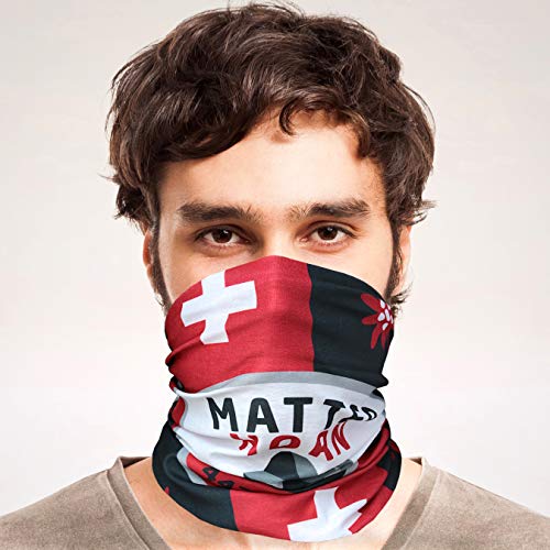 Club of Heroes / Matterhorn Bandana, nahtloses Multifunktionstuch 25 x 50 cm aus weicher Mikrofaser/Halstuch Schlauchschal Schal Tuch Schlauchtuch/Schweiz Berge Suisse Walliser Alpen Zermatt von Club of Heroes