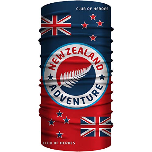 Club of Heroes Neuseeland Bandana, nahtloses Multifunktionstuch 25 x 50 cm aus weicher Mikrofaser/atmungsaktiv Schlauchschal Halstuch Schal Tuch/New Zealand Flagge Fahne Farn Wappen von Club of Heroes