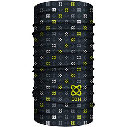 Club of Heroes XX Sport Bandana, nahtloses Multifunktionstuch 25 x 50 cm aus weicher Mikrofaser/Coolmax atmungsaktiv Schlauchschal Halstuch Kopftuch Mundschutz Schal Tuch (Schwarz-Gelb) von Club of Heroes