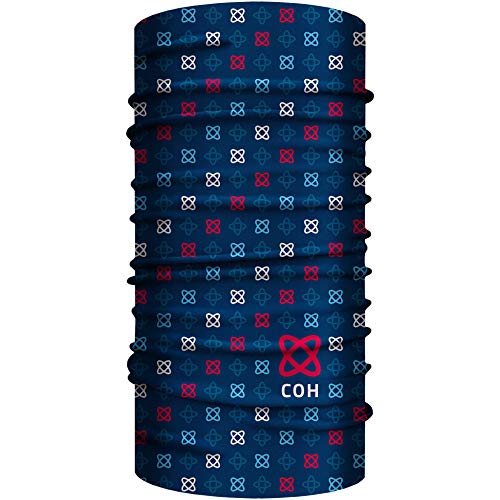 Club of Heroes Sport Bandana, nahtloses Multifunktionstuch 25 x 50 cm aus weicher Mikrofaser/Coolmax atmungsaktiv Schlauchschal Halstuch Kopftuch Mundschutz Schal Tuch Loopschal COH (Blau-Rot) von Club of Heroes
