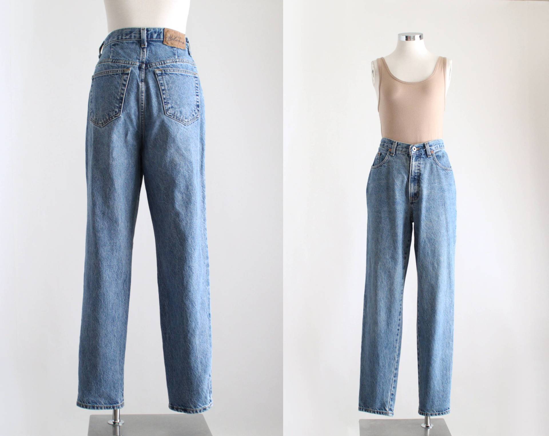 Vintage Jeans, Damen 90Er Express Blues 80Er Grunge Mom Jeans Mit Hoher Taille, Passend Für Taille 30 "/ W30 L30/Medium von ClubSodaVintage