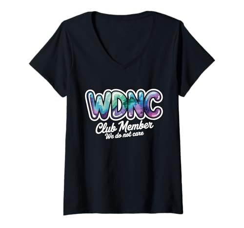 Damen Wdnc - We Do Not Care Club T-Shirt mit V-Ausschnitt Damen Wdnc - We Do Not Care Club T-Shirt mit V-Ausschnitt von Clubmitglied