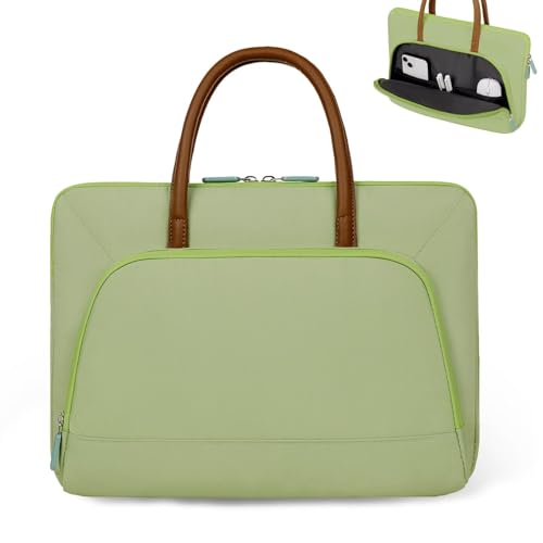 Clufar Laptop Tasche 15.6zoll Herren Wasserdichte Laptoptasche 15+ Zoll Damen 14 Zoll Laptop Case Aktentasche Notebooktasche Laptop Bag Laptophülle für Notebook Computer Green von Clufar
