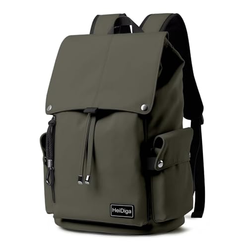 Clufar Schulrucksack Mädchen Großer Rucksack Damen Elegant Wasserdicht PU Leder Backpack Cityrucksack Grün Anti Diebstahl Elegant Modern für Schule Arbeit Reise,Green von Clufar