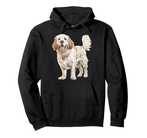 Clumber Spaniel Gedenkstätte für Hunde/Mama/Papa/Welpen Pullover Hoodie Clumber Spaniel Gedenkstätte für Hunde/Mama/Papa/Welpen Pullover Hoodie von Clumber Spaniel Dog Tees NYC
