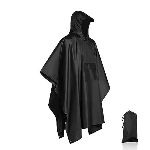 Clundoo Mehrzweck Regenmantel, 3-in-1 Mehrzweck Regenponcho Wasserdicht, Regenmantel Wasserdicht Unisex für im Freien Fahrrad Wandern Camping Wandern Angeln von Clundoo