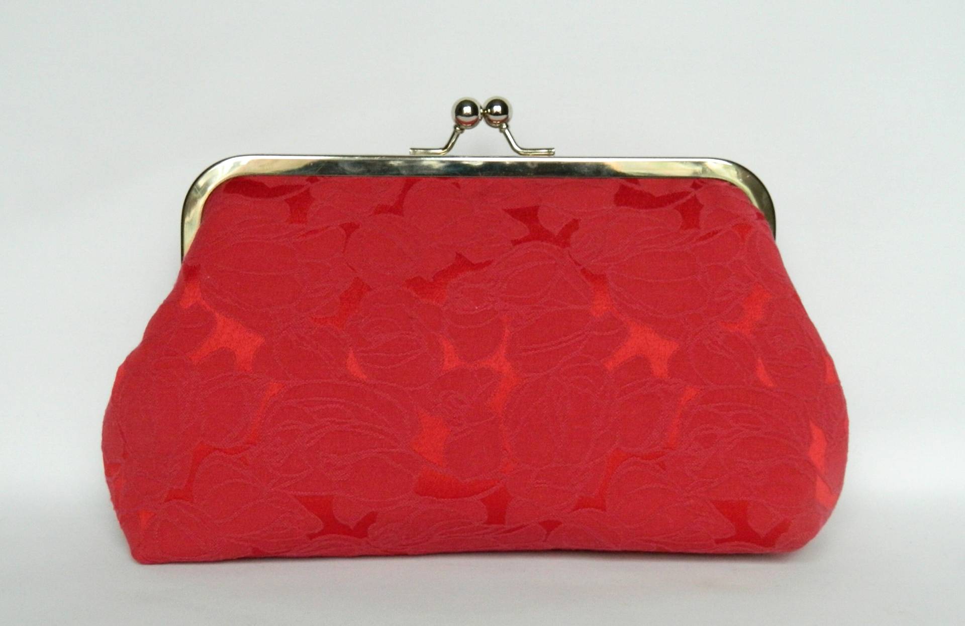 Handgemachte Rote Blumen Clutch Geldbörse Hochzeit Brautjungfer Tasche von ClutchesAndCo