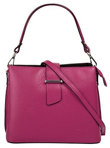 Cluty Handtasche Echt Leder Damen | Made in Italy, Tragetasche, Umhängetasche, Abendtasche aus Leder | 021791 von Cluty