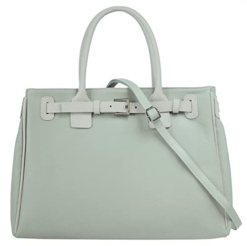 Cluty Handtasche Echt Leder mint Damen - 021308 von Cluty