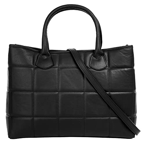 Cluty Handtasche Echt Leder schwarz Damen - 021206 von Cluty