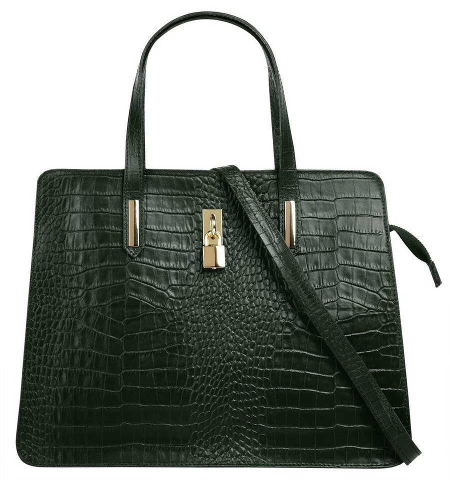 Cluty Henkeltasche, echt Leder, Made in Italy von Cluty